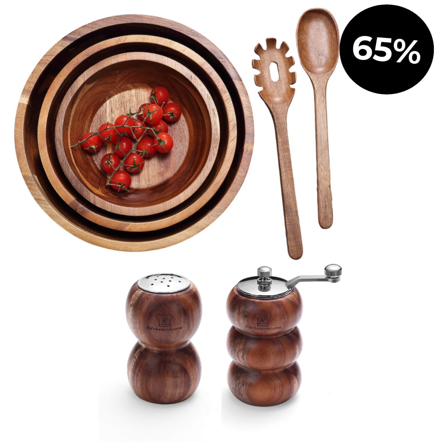 Mega Oferta: Vajilla de Ensalada a Juego + Set de Especias