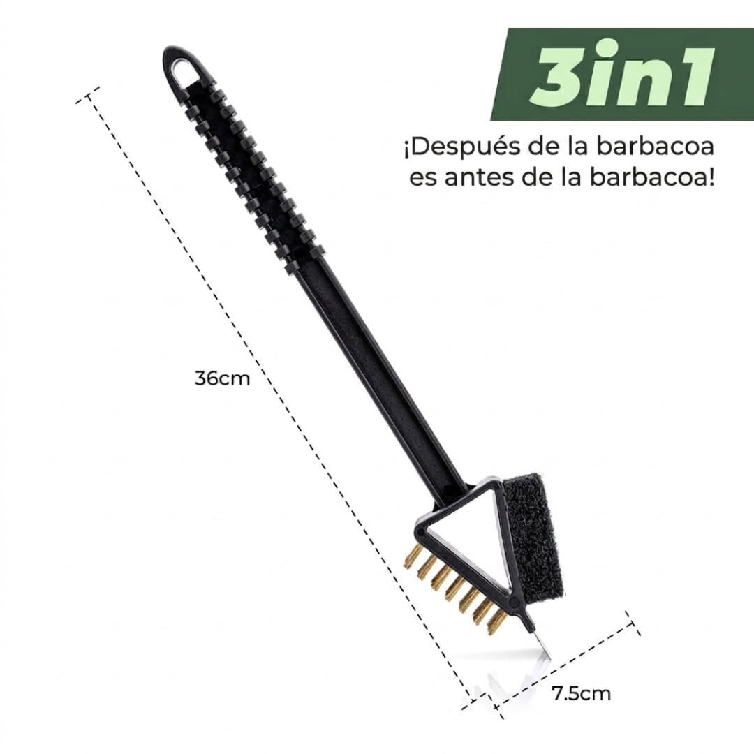 Cepillo de Limpieza para Parrilla 3en1