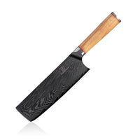 Cuchillo Nakiri Damasco Mokuzai