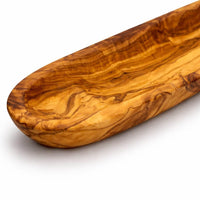 Bandeja para Baguette de Madera de Olivo – Borde Liso (30 cm)