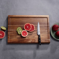 Tabla de Cortar Grande - Doble Cara con Canal para Jugos y Hueco para Aperitivos
