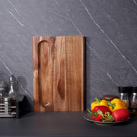 Tabla de Cortar Grande - Doble Cara con Canal para Jugos y Hueco para Aperitivos