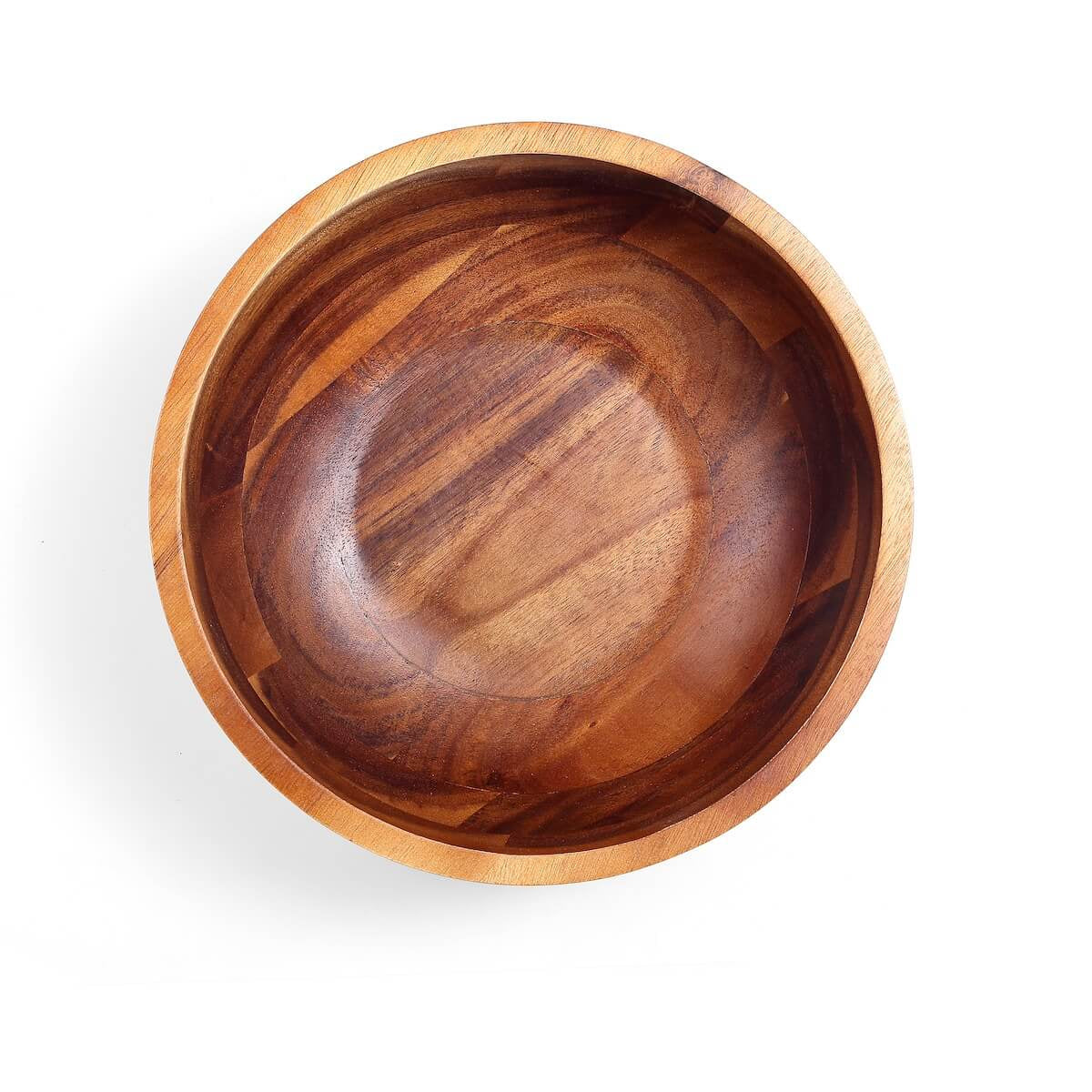 Set de Ensaladeras de Madera de Acacia – 3 Cuencos con Cubiertos para Ensalada