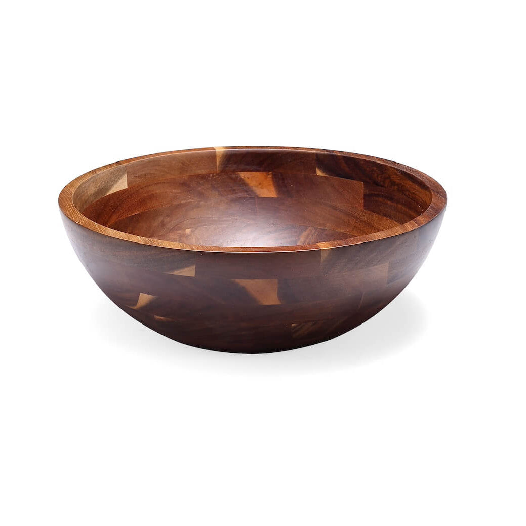 Set de Ensaladeras de Madera de Acacia – 3 Cuencos con Cubiertos para Ensalada