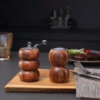Salero y Molinillo de Pimienta – Set de 2 de Madera de Acacia