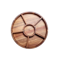 Plato Giratorio de Servir de Madera