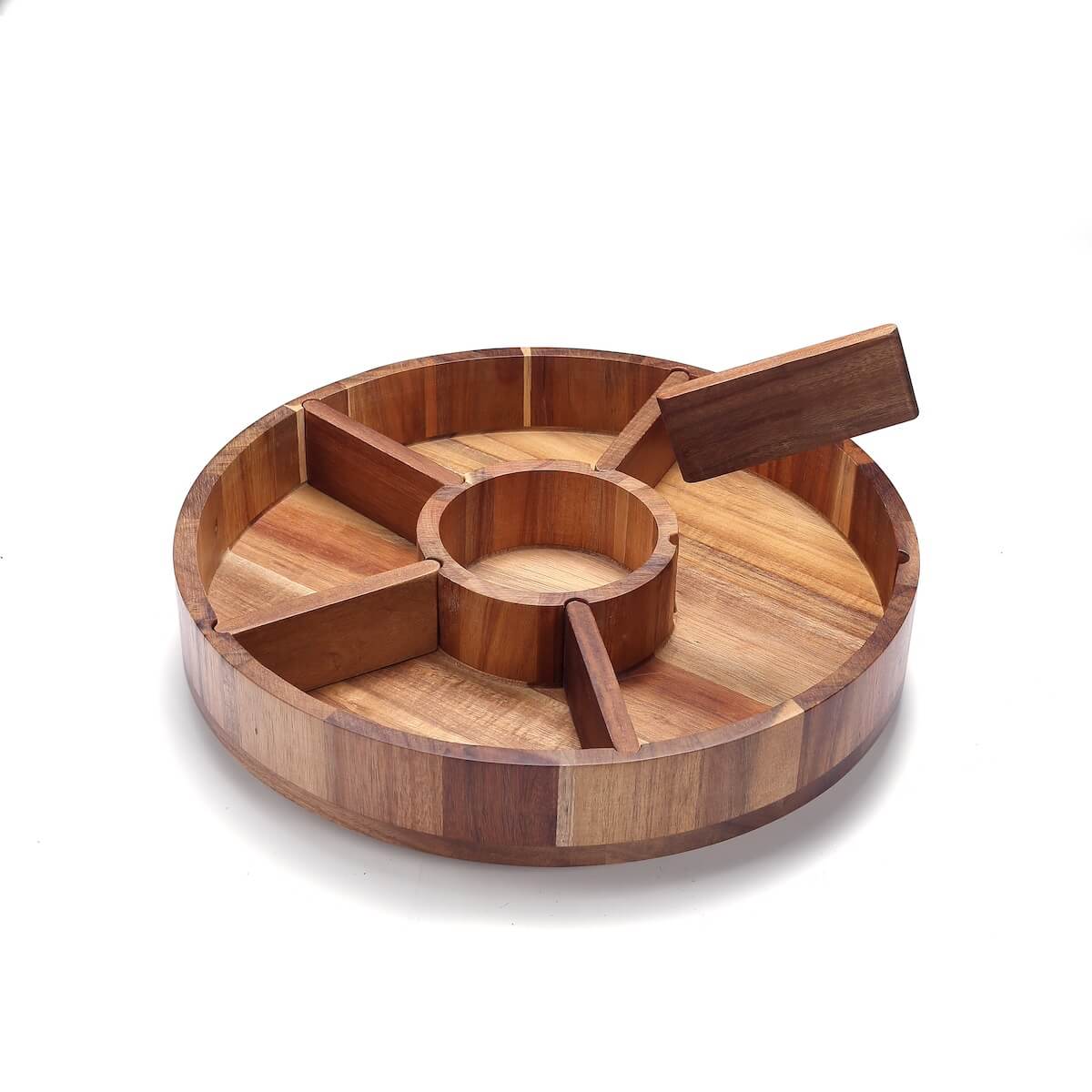 Plato Giratorio de Servir de Madera