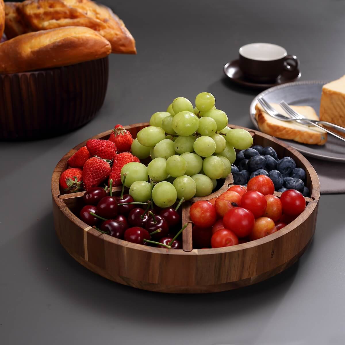 Plato Giratorio de Servir de Madera