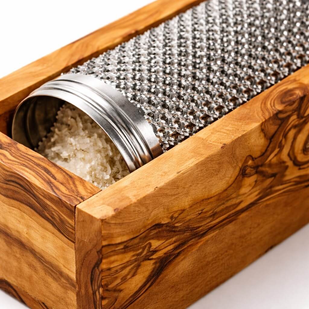 Rallador de Parmesano con Madera de Olivo - pequeño