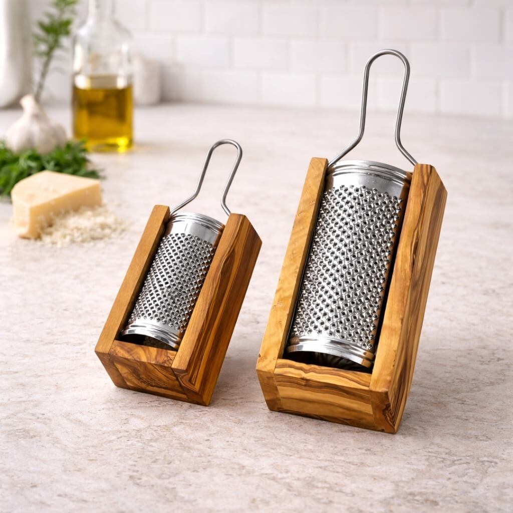 Rallador de Parmesano con Madera de Olivo - pequeño