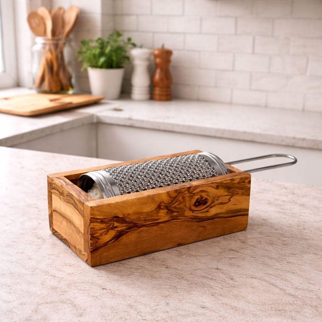 Rallador de Parmesano con Madera de Olivo - grande