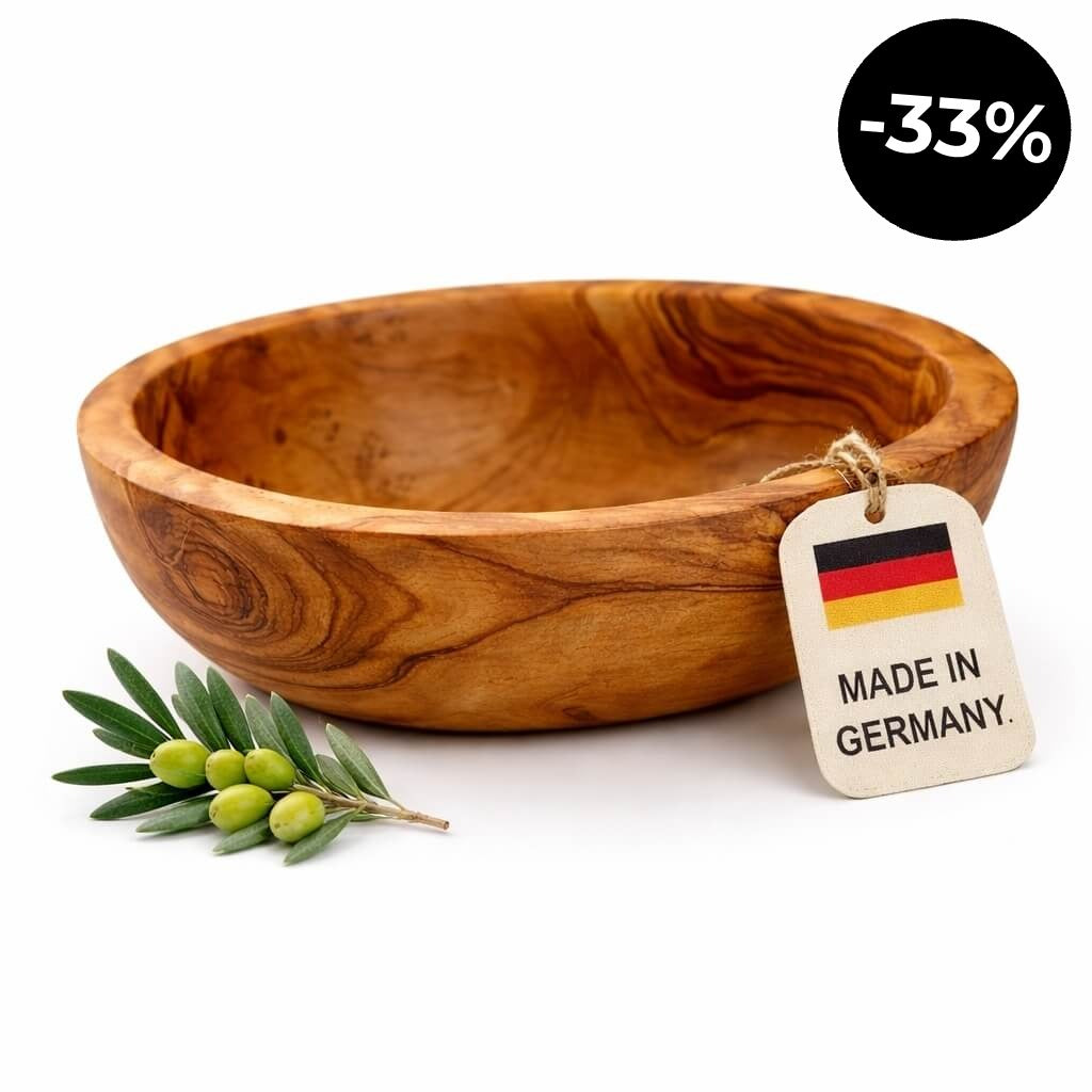 Cuenco de Madera Maciza de Olivo (Ø 14 cm)