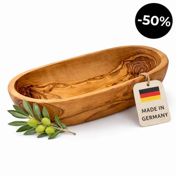 Frutero de Madera Maciza de Olivo (29 cm)