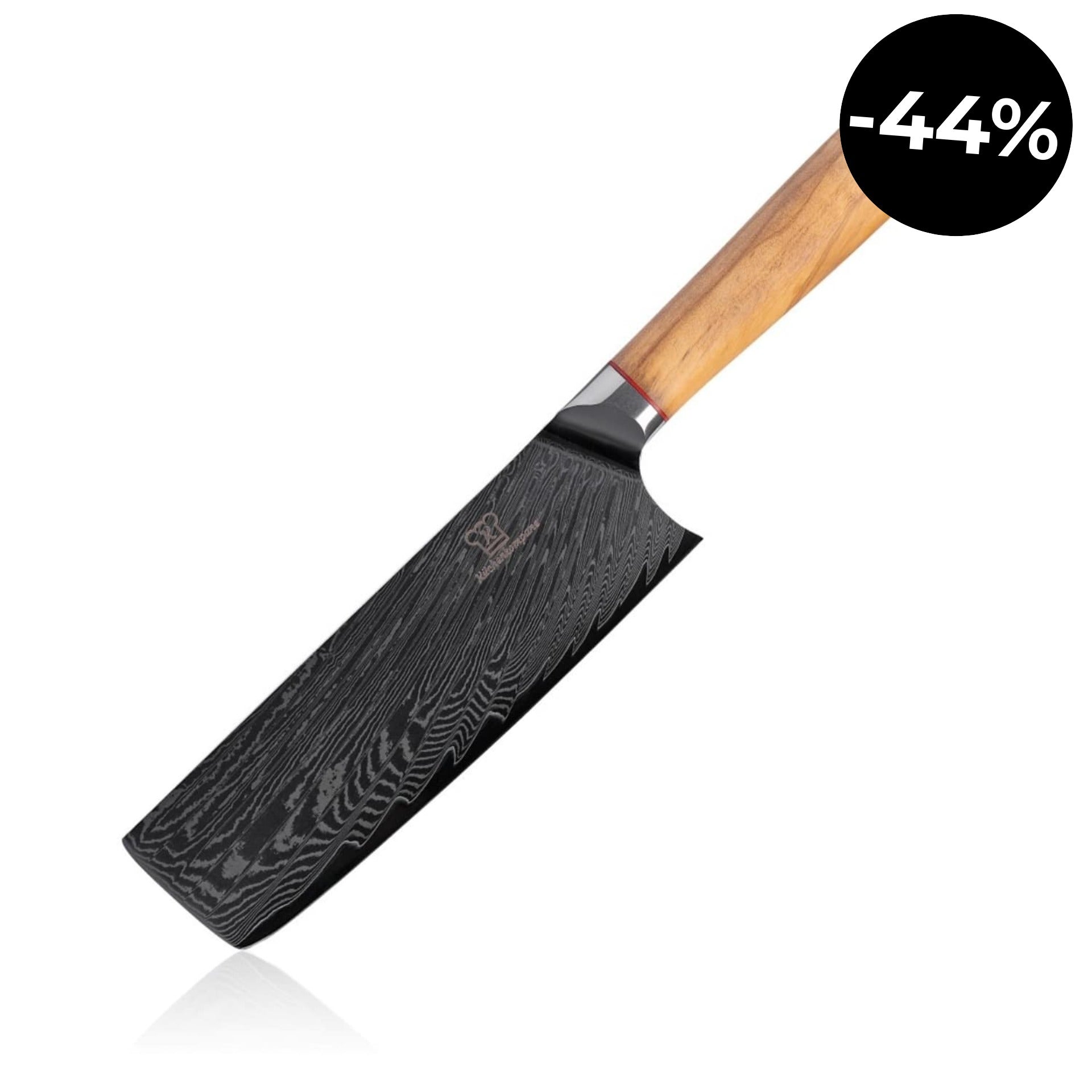 Cuchillo Nakiri Damasco Mokuzai