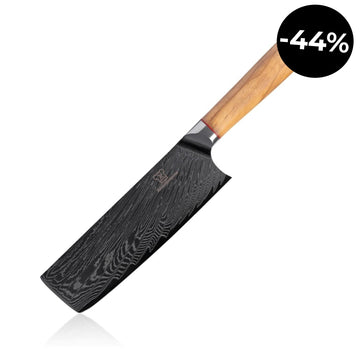 Cuchillo Nakiri Damasco Mokuzai