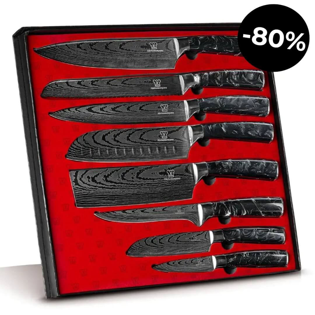 Set de Cuchillos Kuro Premium 8 piezas