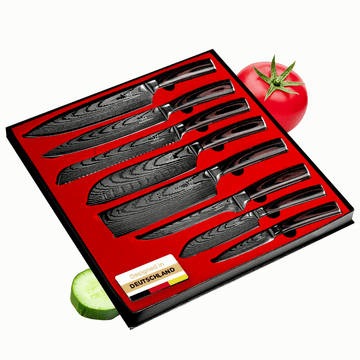 Juego de cuchillos Premium (+ Bloque de cuchillos GRATIS y Afilador)