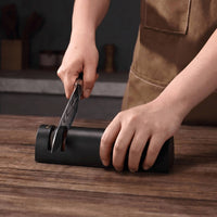 Afilador de Cuchillos de Madera - 2 Niveles