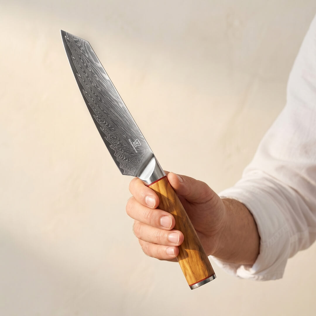 Cuchillo Santoku Damasco Mokuzai