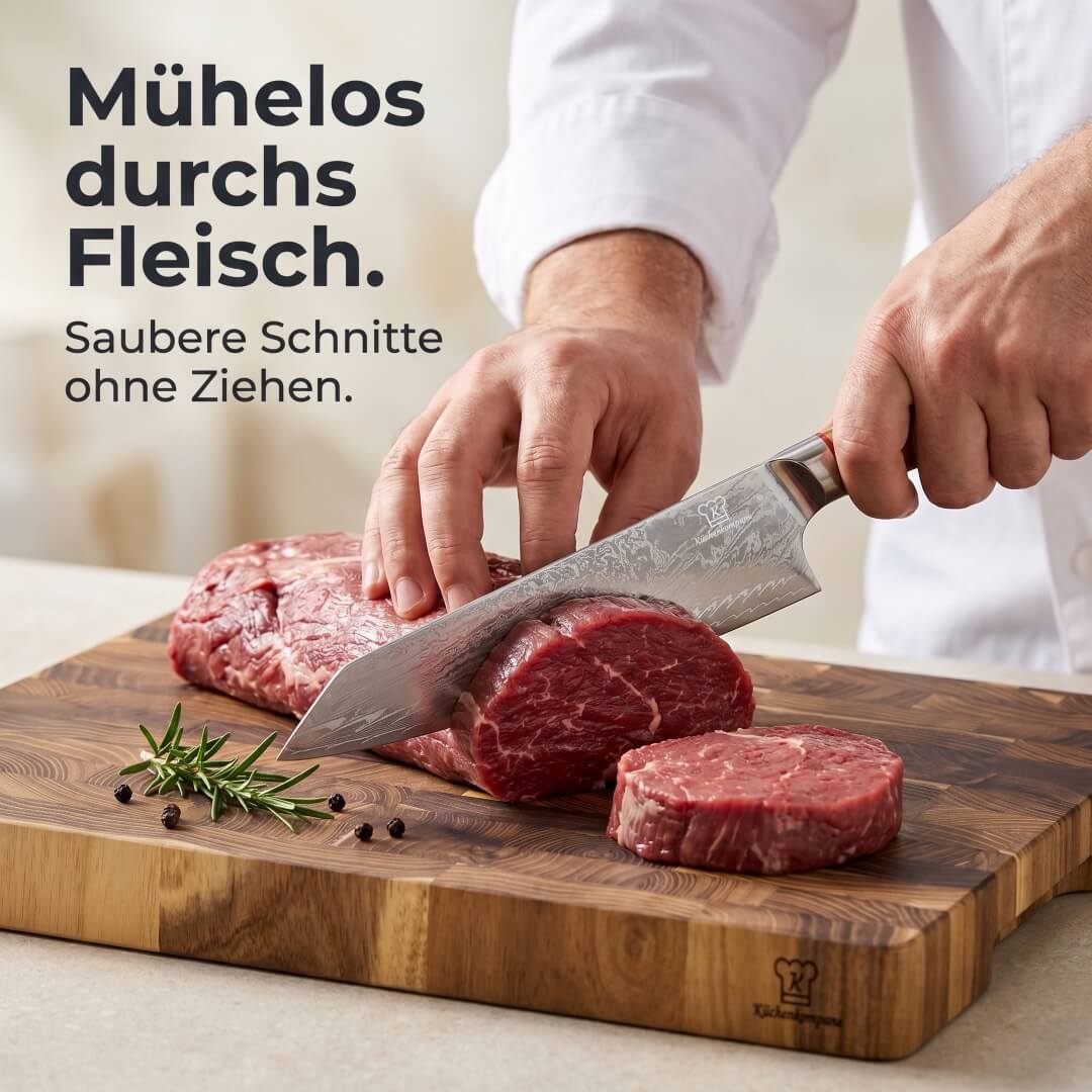 Cuchillo Santoku Damasco Mokuzai