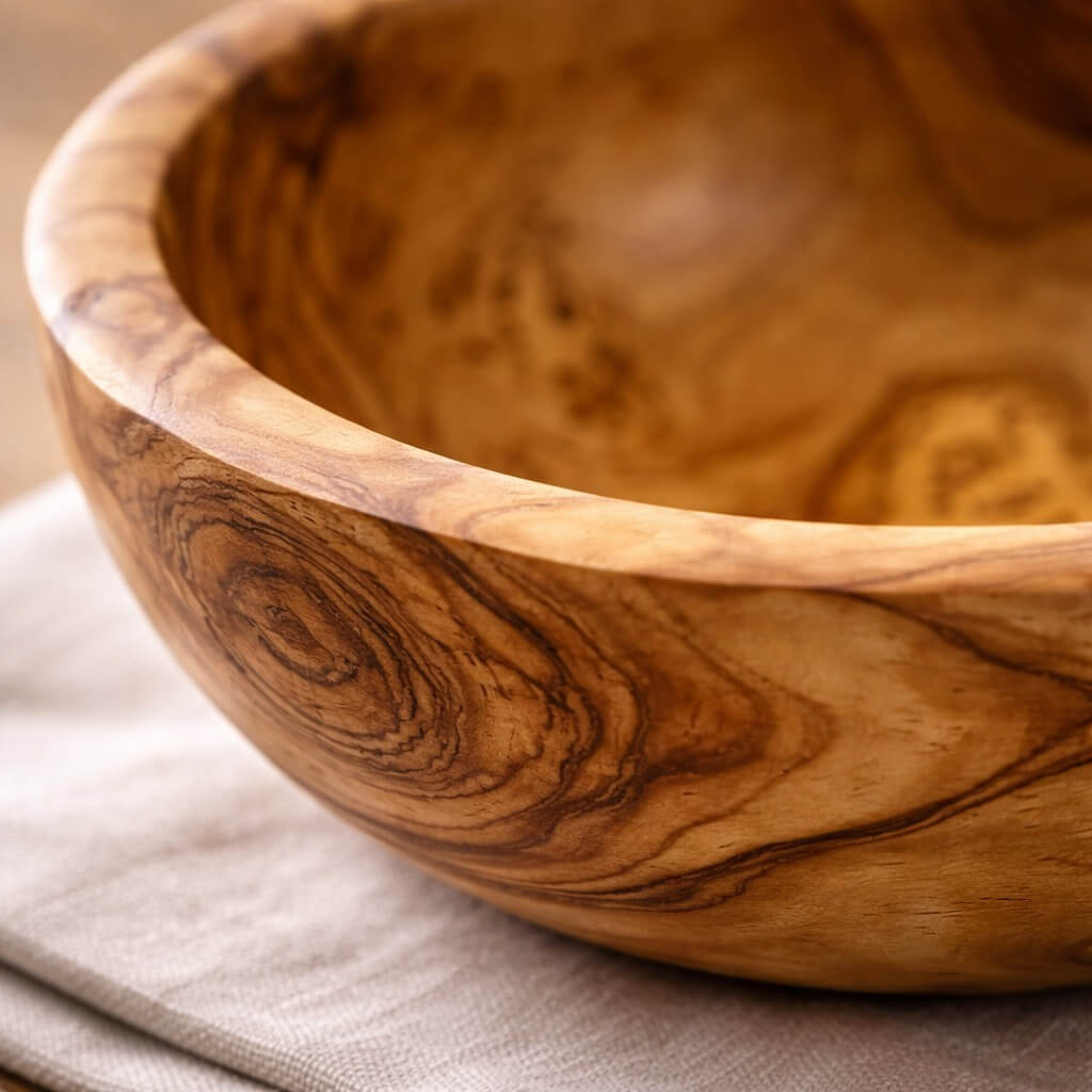 Cuenco de Madera Maciza de Olivo (Ø 14 cm)