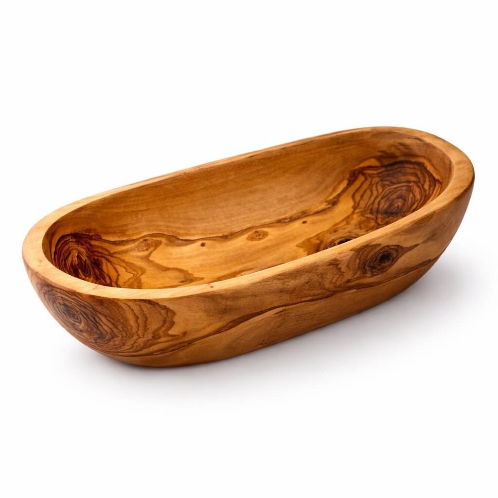 Frutero de Madera Maciza de Olivo (29 cm)