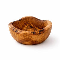 Cuenco de Madera de Olivo - Borde Rústico (Ø 14 cm)