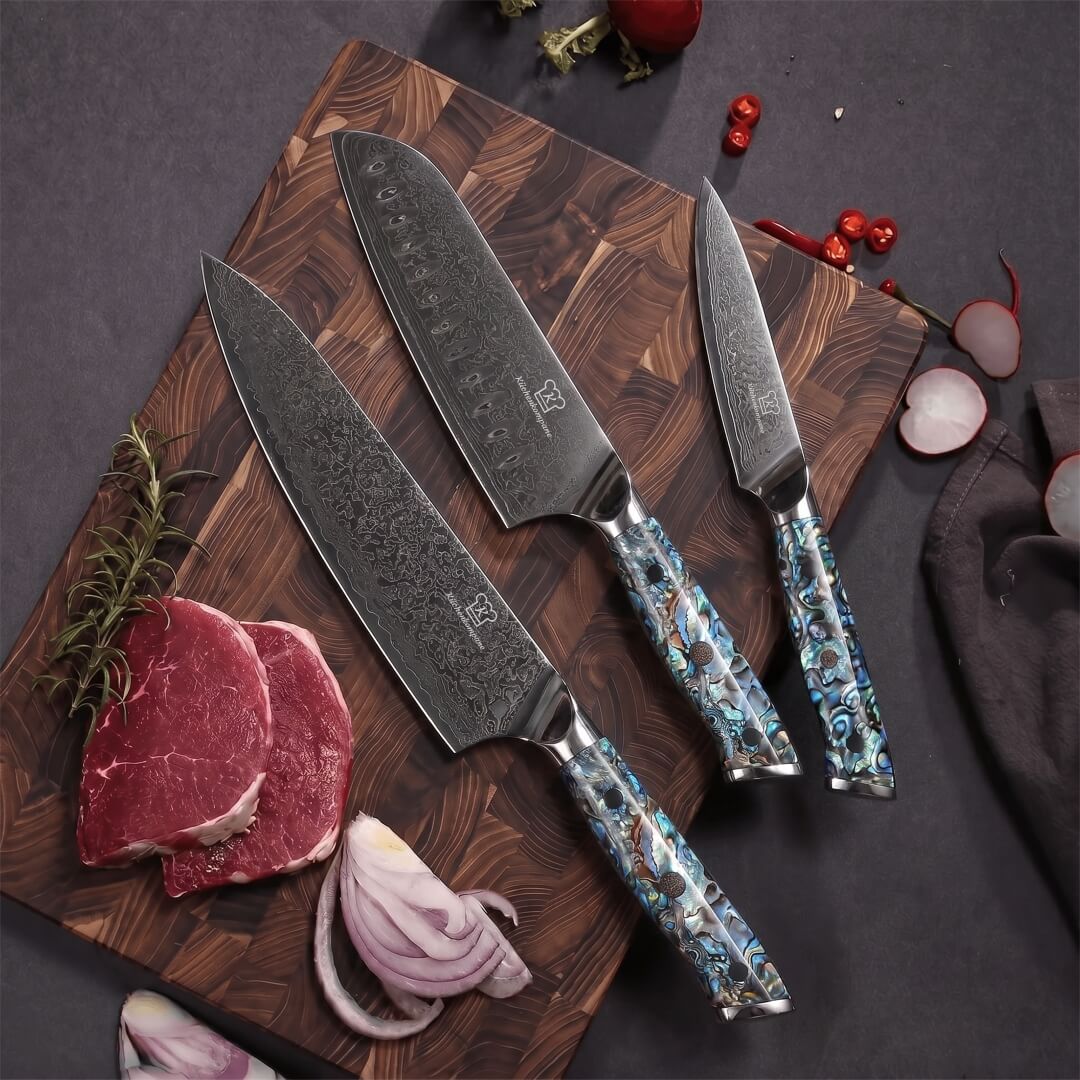 Cuchillo Nakiri Damasco Sheru
