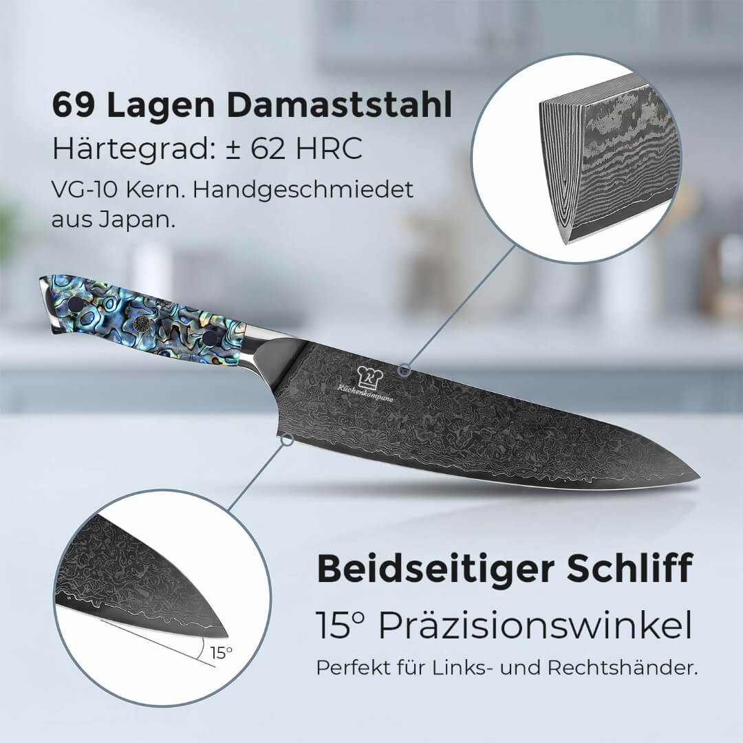 Cuchillo de Chef Damasco Sheru