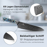 Cuchillo de Chef Damasco Sheru