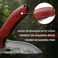 Set de 3 Navajas Premium de Acero de Damasco