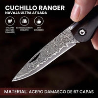 Set de 3 Navajas Premium de Acero de Damasco
