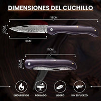 Set de 3 Navajas Premium de Acero de Damasco