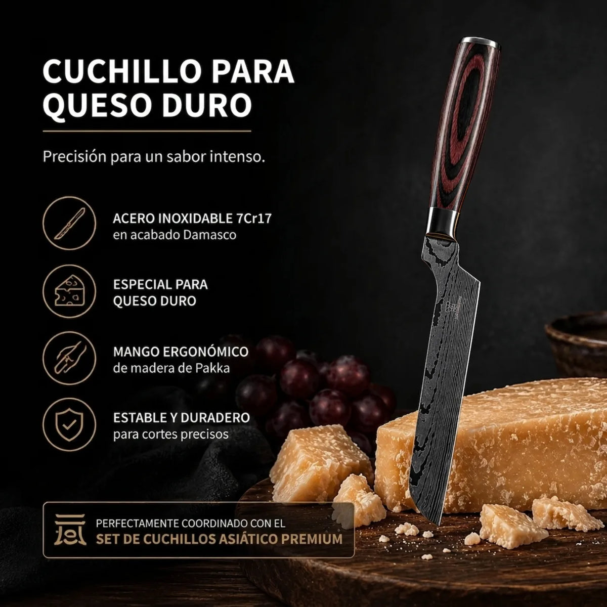 Cuchillo para Queso Curado
