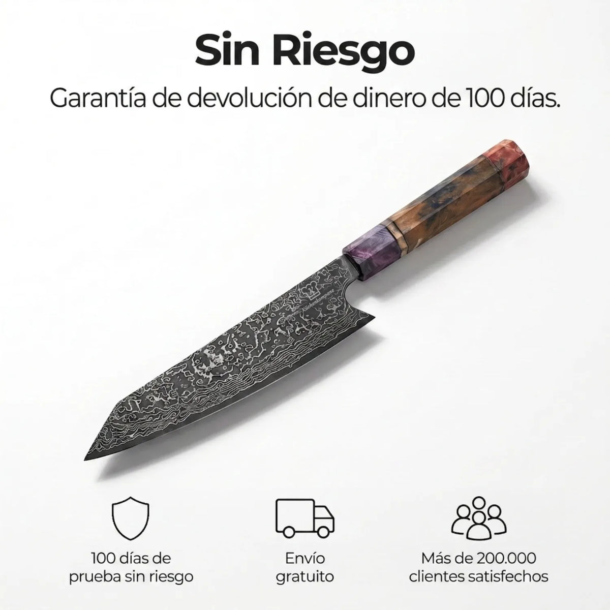 Cuchillo Gyuto Damasco