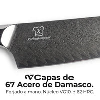 Cuchillo Santoku Damasco Kiiro