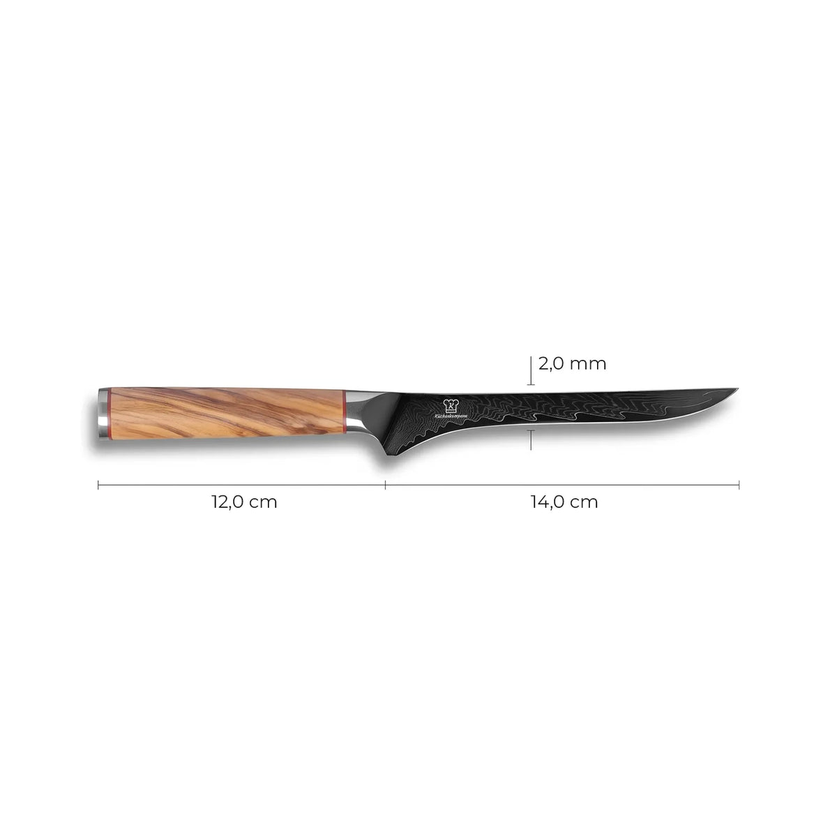 Cuchillo Fileteador Damasco Mokuzai