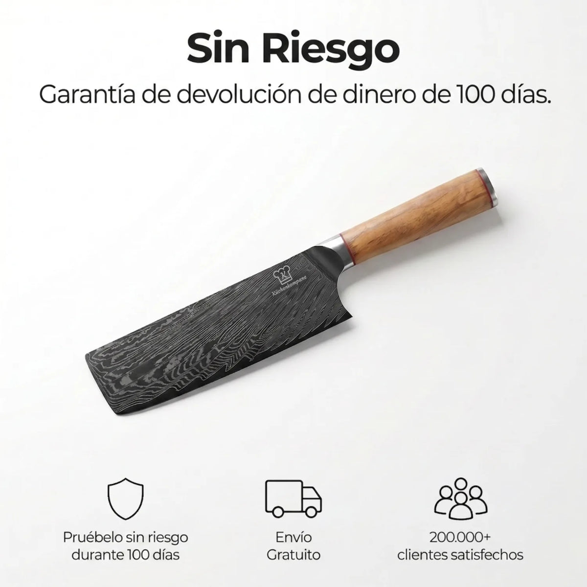 Cuchillo Nakiri Damasco Mokuzai