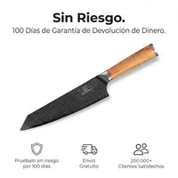 Cuchillo Santoku Damasco Mokuzai