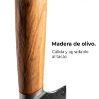 Cuchillo Santoku Damasco Mokuzai