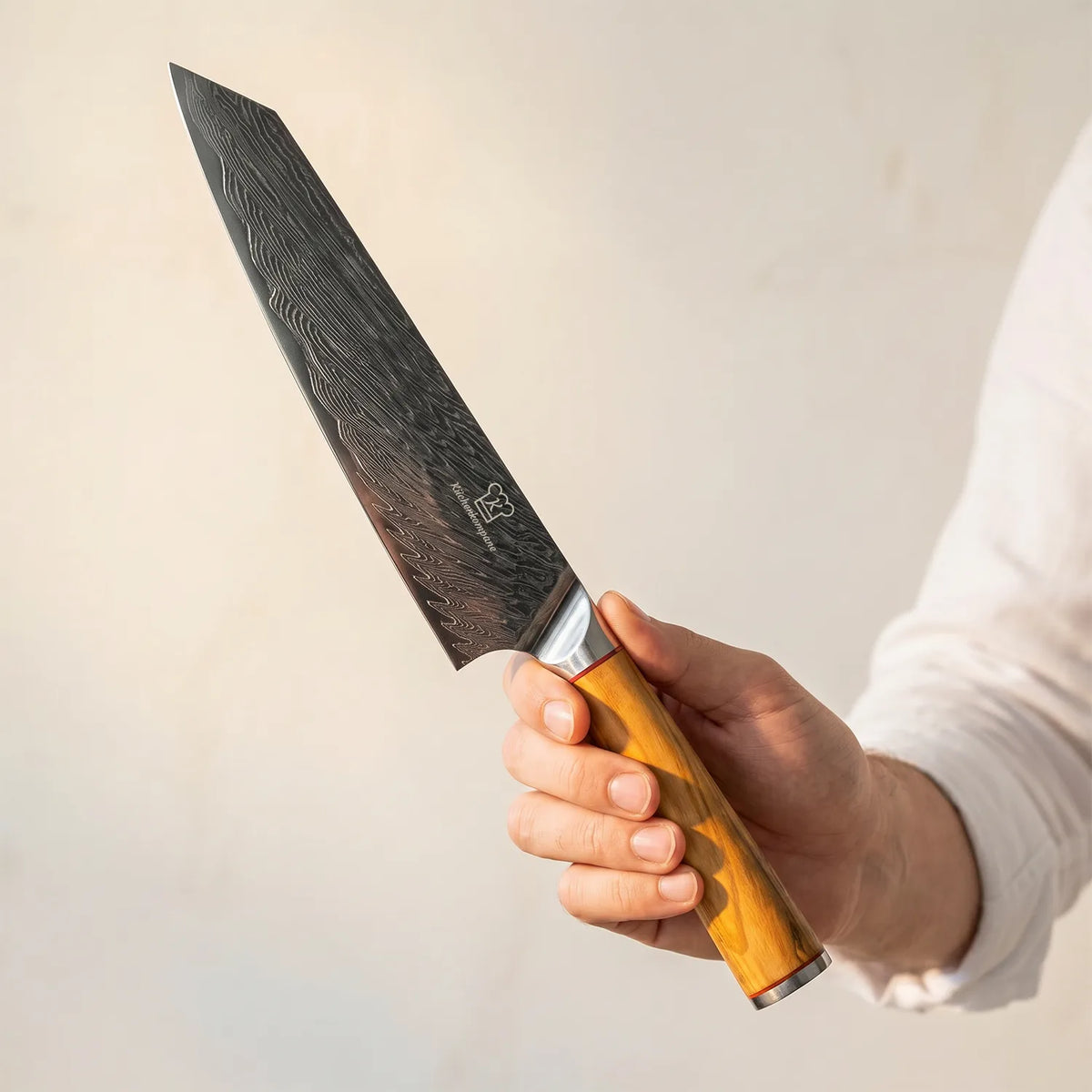 Cuchillo Santoku Damasco Mokuzai