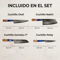 Set de Cuchillos Damasco Aoki