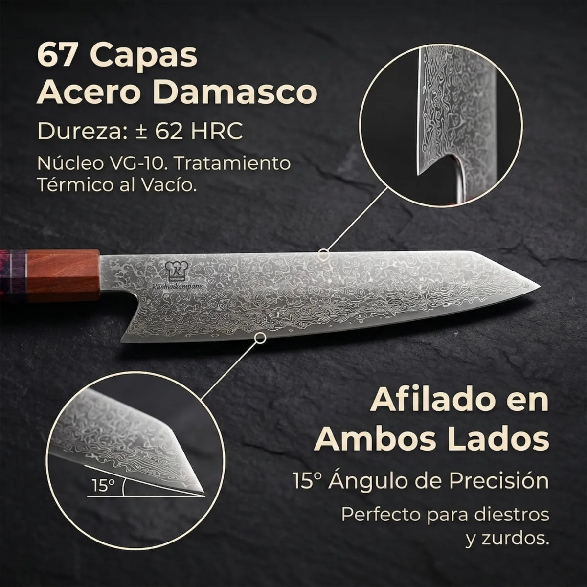 Set de Cuchillos Damasco Gyuto | Edición Limitada