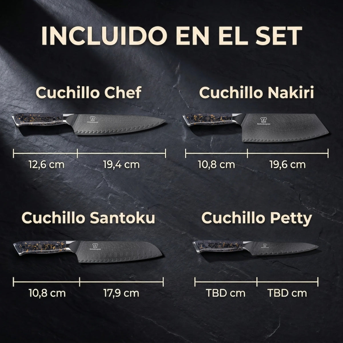 Set de Cuchillos Damasco Kiiro