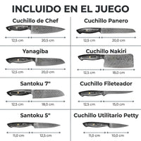 Set de Cuchillos Kumai 8 piezas
