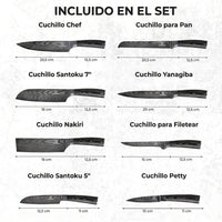 Set de Cuchillos Kurai Premium 8 piezas