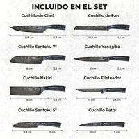 Set de Cuchillos Kuro Premium 8 piezas