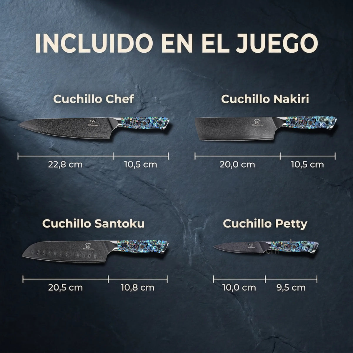 Set de Cuchillos Damasco Sheru