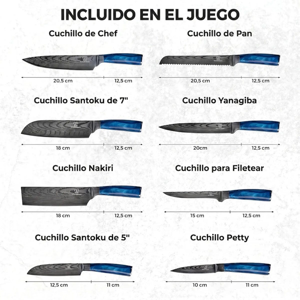 Set de Cuchillos Shiburu Premium 8 piezas