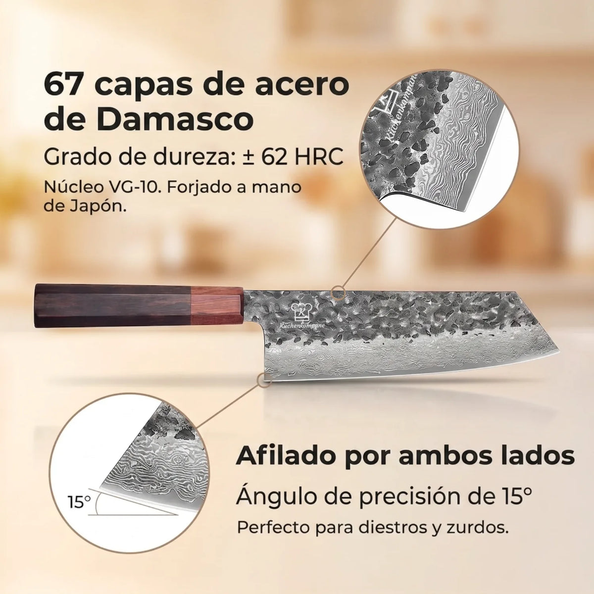 Set de Cuchillos Damasco Shikku